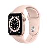 Фото — Apple Watch Series 6, 40 мм, алюминий золотого цвета, спортивный ремешок «розовый песок»
