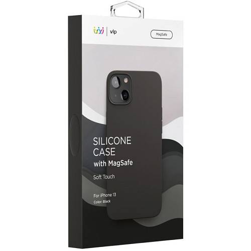 Чехол для смартфона vlp Silicone case with MagSafe для iPhone 13, черный