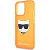 Фото — Чехол для смартфона Karl Lagerfeld Tpu Fluo Case Choupette's Head  для iPhone 13 Pro, оранжевый