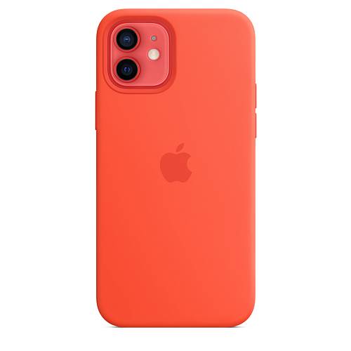 Чехол для смартфона Apple MagSafe для iPhone 12/12 Pro, cиликон, «солнечный апельсин»