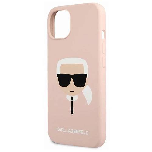 Чехол для смартфона Lagerfeld iPhone 13 Liquid silicone Choupette, розовый