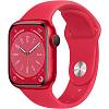 Фото — Apple Watch Series 8, 41 мм, корпус из алюминия цвета (PRODUCT)RED, ремешок красного цвета