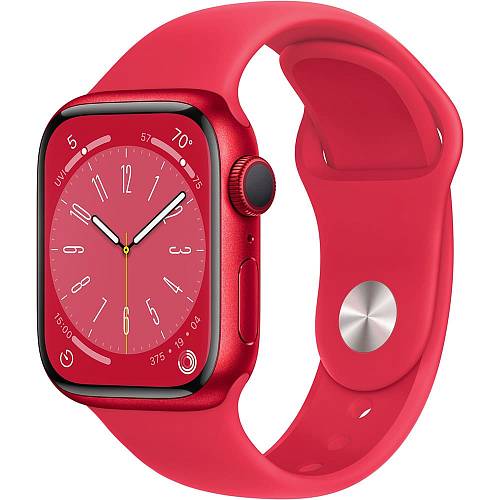 Apple Watch Series 8, 41 мм, корпус из алюминия цвета (PRODUCT)RED, ремешок красного цвета