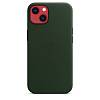 Фото — Чехол для смартфона MagSafe для iPhone 13 mini, кожа, «зелёная секвойя»