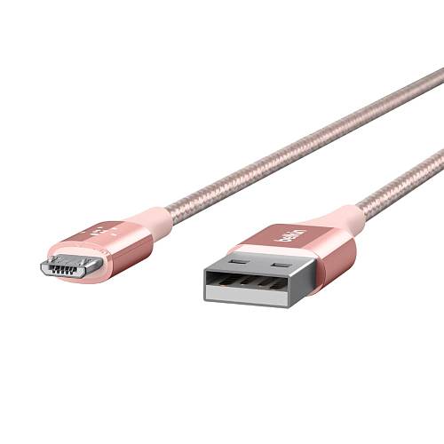 Кабель Belkin USB - microUSB, 1.2м, розовый