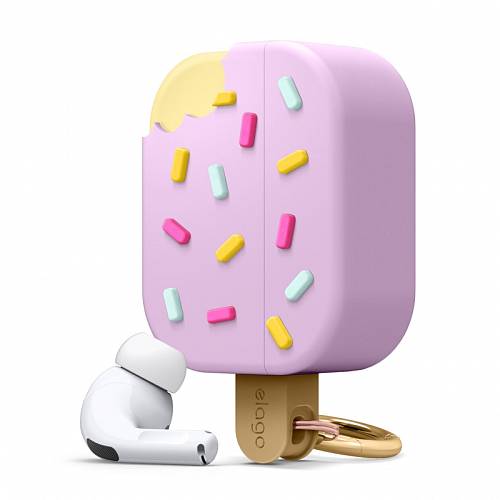 Чехол для наушников Elago Ice Cream Silicone Hang case для AirPods Pro, лавандовый