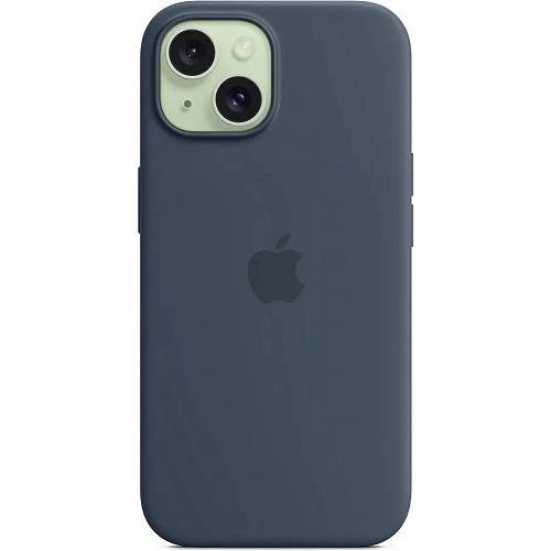 Чехол для смартфона iPhone 15 Silicone Case with MagSafe, Storm Blue