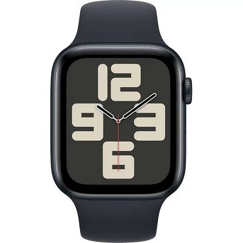 Apple Watch SE 2024, 40 мм, алюминий цвета «тёмная ночь», ремешок черный, M/L