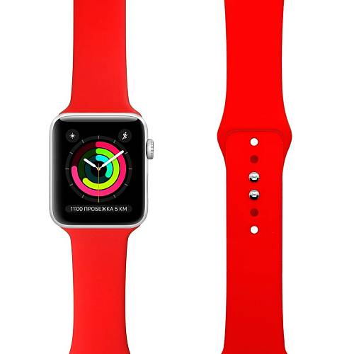 Ремешок для смарт-часов Apple Watch 38/40 mm LYAMBDA ALTAIR, силикон, красный