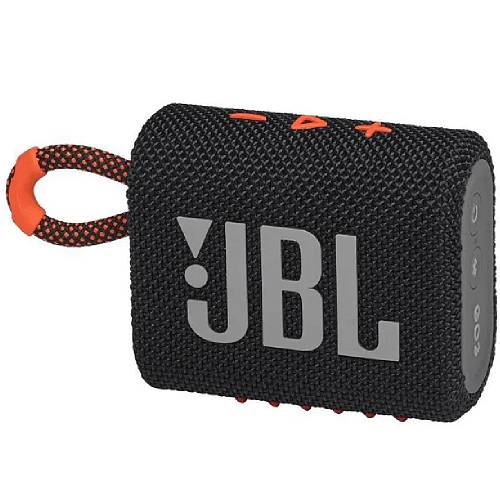 Портативная акустическая система JBL GO 3, черный/оранжевый
