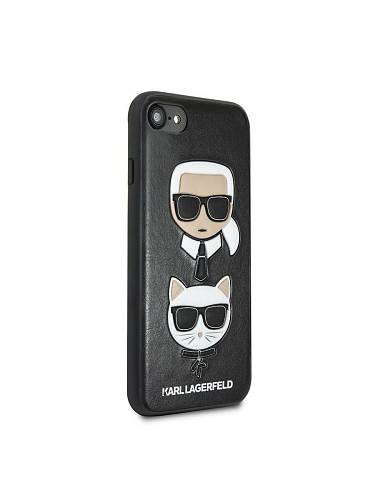 Чехол для смартфона Lagerfeld для iPhone 7/8/SE 2020 Embossed Karl and Choupette Hard PU Black