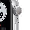 Фото — Apple Watch Nike Series 6, 40 мм, алюминий серебристого цвета, ремешок Nike «чистая платина/черный»