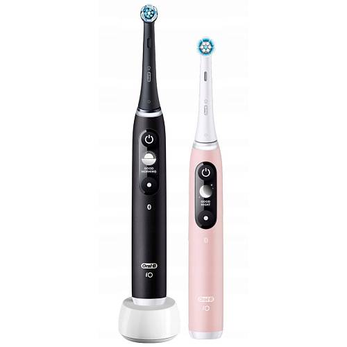 Электрическая зубная щетка Oral-B iO6 DuoPack, черный + розовый