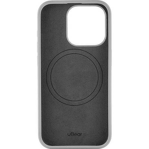 Чехол для смартфона uBear Touch Mag Case, iPhone 15 Pro, MagSafe, силикон, серый