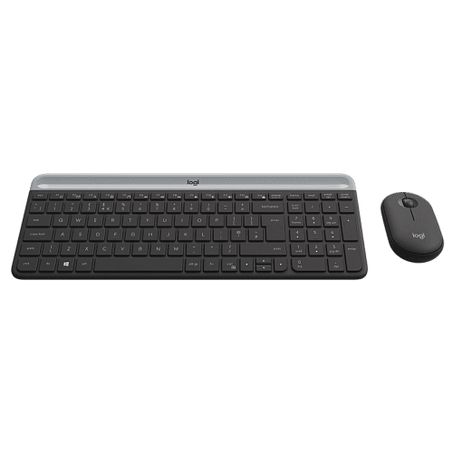 Клавиатура и мышь Logitech MK470 GRAPHITE, USB, беспроводной, черный