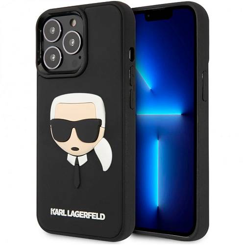 Чехол для смартфона Karl Lagerfeld 3D Rubber Head iPhone 14 Pro Max, черный