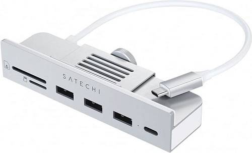 Док-станция Satechi 3хUSB-A + USB-C + micro/SD для iMac 2021, «серый космос»