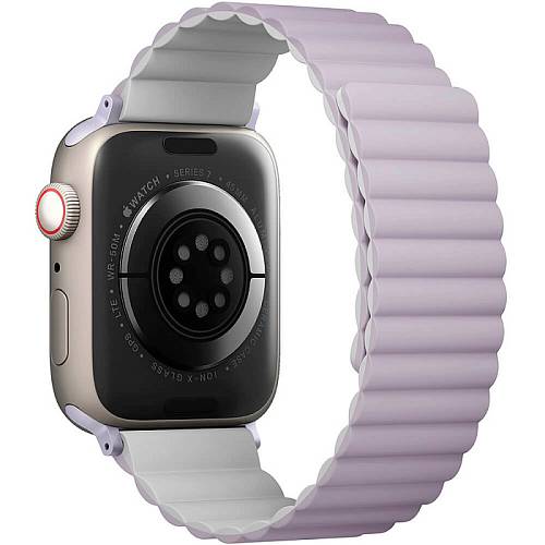 Ремешок для смарт-часов Uniq Revix Reversible для Apple Watch 45/44/42 mm, Magnetic, лиловый/белый