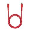 Фото — Кабель EnergEA FibraTough USB-C - Lightning MFI 1.5 м, красный